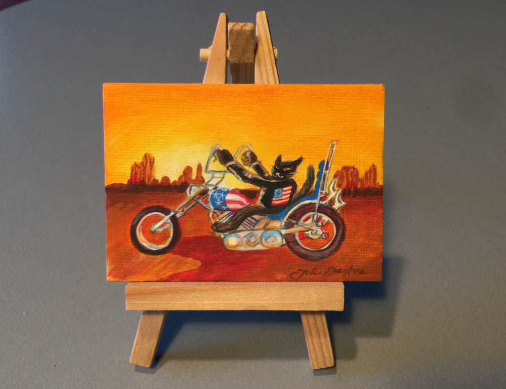 EASY RIDER CAT EASEL